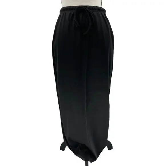 Black Women's Drawstring Hoodie Skirt Set Size Medium M - Picture 9 of 15